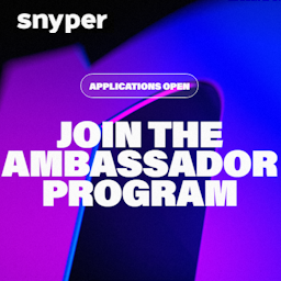 Официальный логотип Snyper, представляющий социальный рынок Web3 для монетизации влияния.