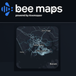 Логотип Bee Maps, представляющий краудсорсинговые данные картографии с ИИ на сети Hivemapper.