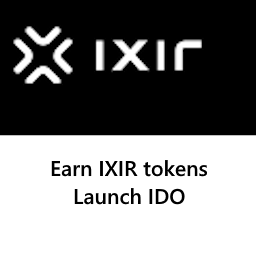 Логотип IXIR Launchpad, демонстрирующий доступ к IDO, награды за стекинг и инвестиционные уровни