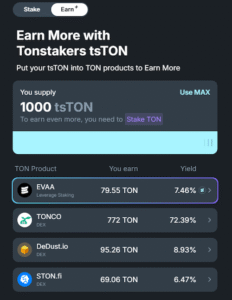 Tonstakers earn activity