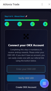 Aixovia airdrop final step