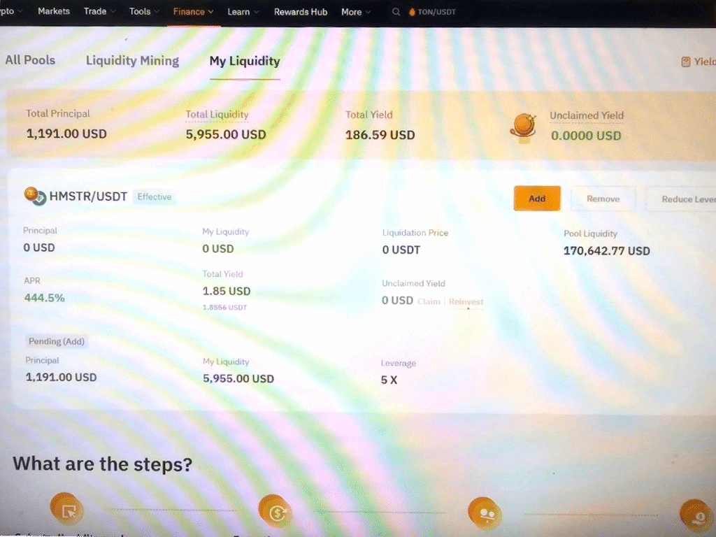 Hmstr/usdt пул ликвидности