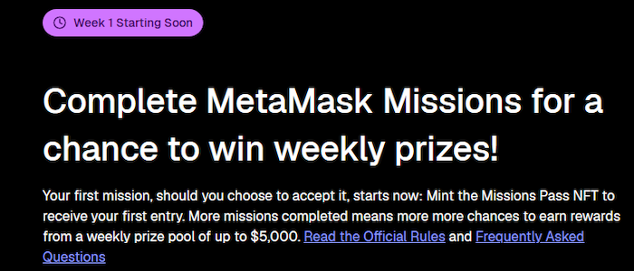 Metamask миссии