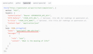 Openrouter qwen model id