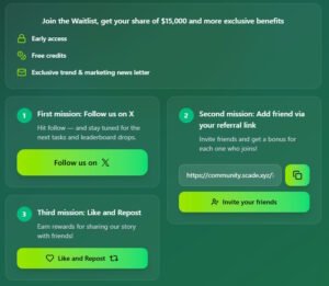 Scade waitlish reward share