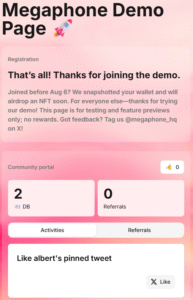Megaphone dashboard