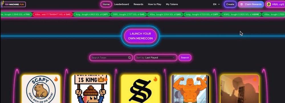 Toy machine slots
