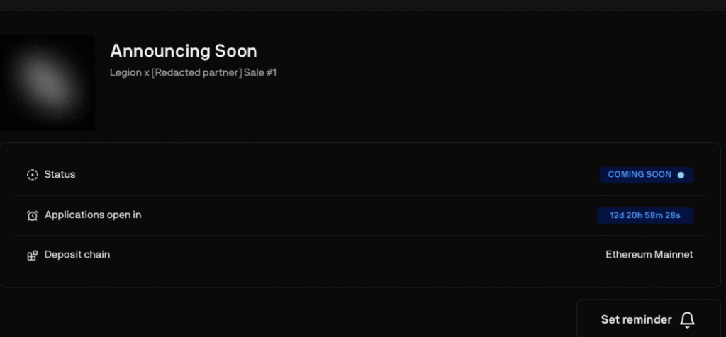 Legion x kraken ico launch