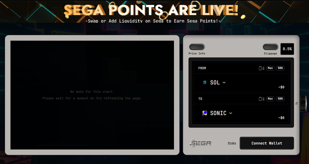 Segaswap points dashboard
