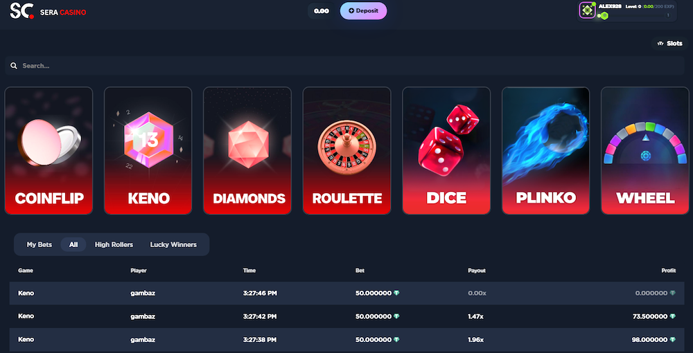Sera dashboard