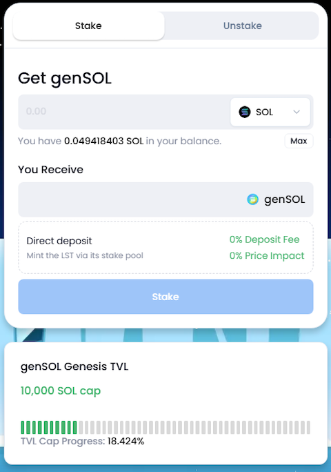 Toby stake dashboard