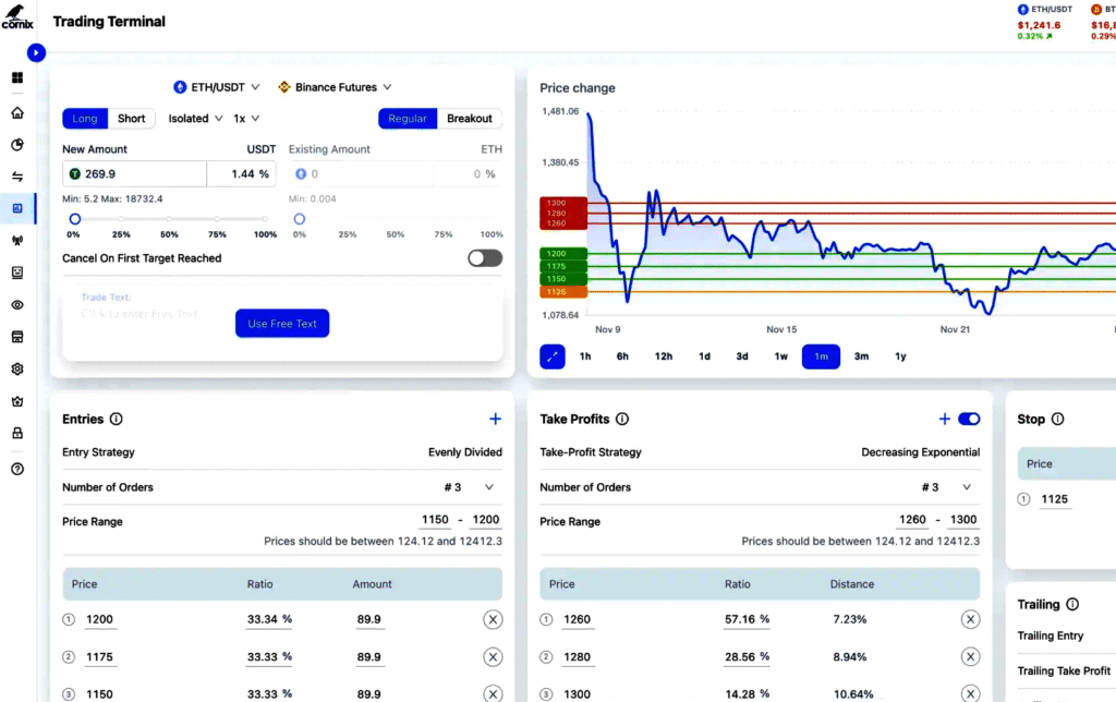 Cornix trading terminal