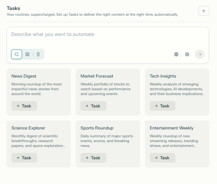 Comet tasks