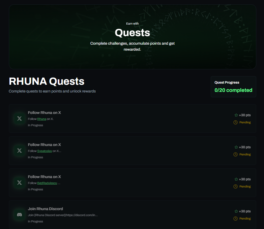 Rhuna quests