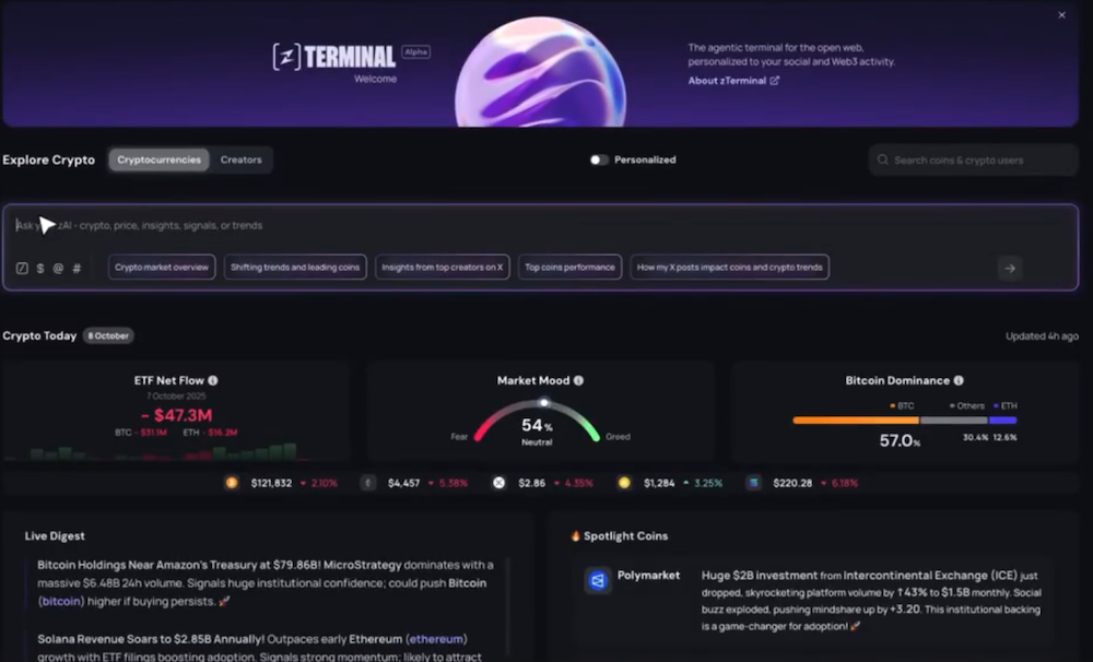 Zentry dashboard