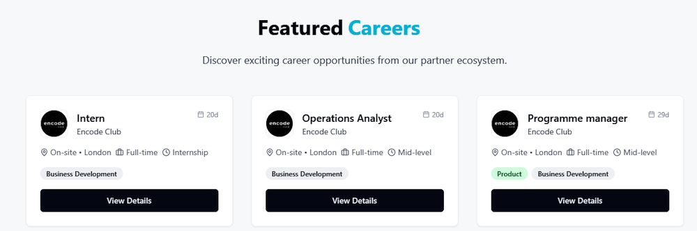 Encode club dashboard