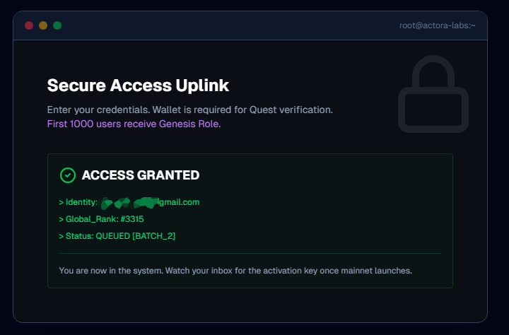 Actora labs waitlist