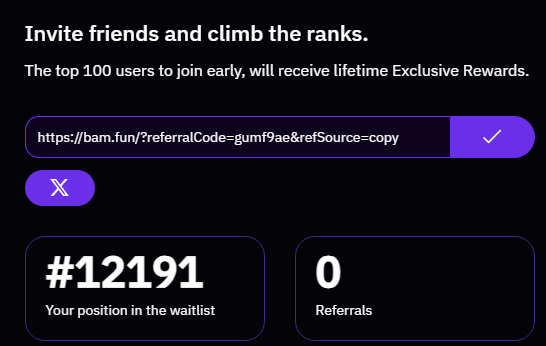 Bam waitlist participation