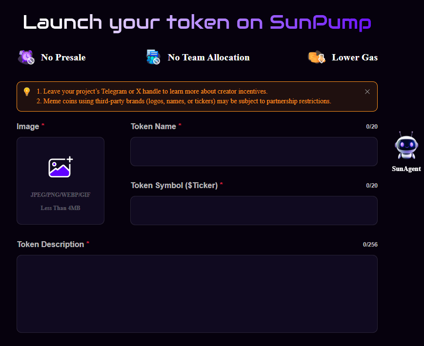 Sun pump token launch details