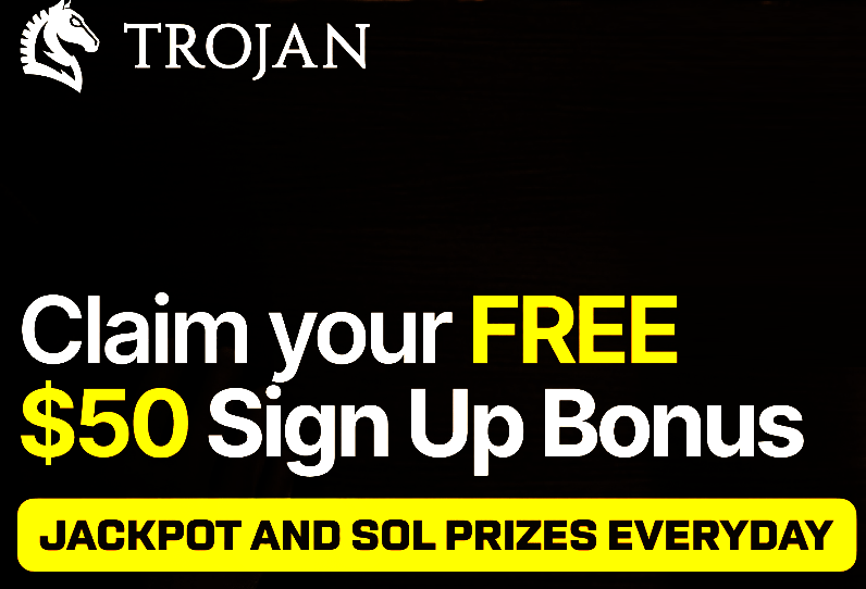 Trojan trading banner