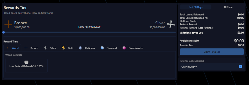 Variational tier rewards