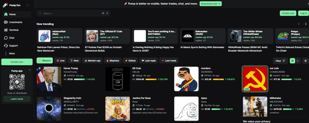 pump fun dashboard