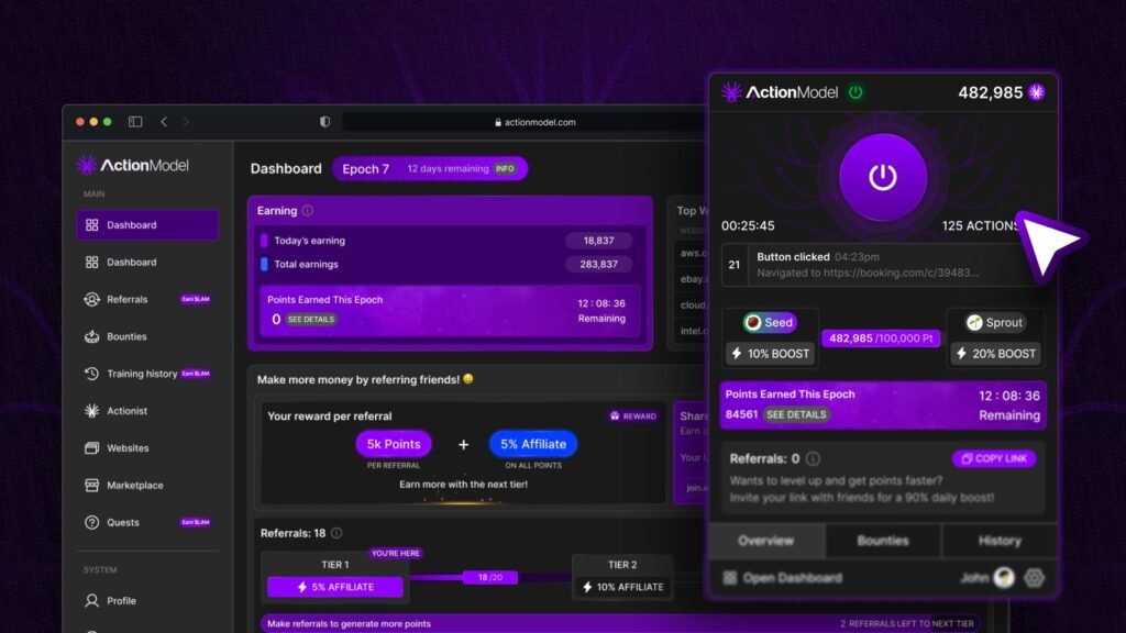Action model dashboard